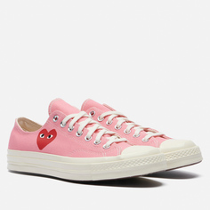 Мужские кеды Converse x Comme des Garcons Play Chuck 70 Low, цвет розовый, размер 41 EU