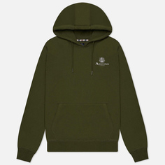 Мужская толстовка Aquascutum Active Small Logo Hoodie Fleece, цвет зелёный, размер S