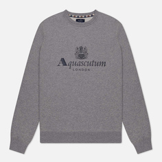 Мужская толстовка Aquascutum Active Big Logo Crew Neck Fleece, цвет серый, размер S