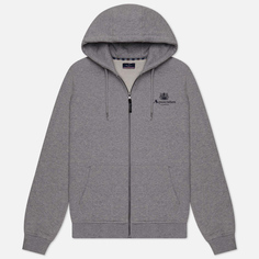 Мужская толстовка Aquascutum Active Small Logo Full Zip Hoodie Fleece, цвет серый, размер XXL