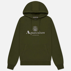 Мужская толстовка Aquascutum Active Big Logo Hoodie Fleece, цвет зелёный, размер XL