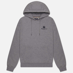 Мужская толстовка Aquascutum Active Small Logo Hoodie Fleece, цвет серый, размер XXL