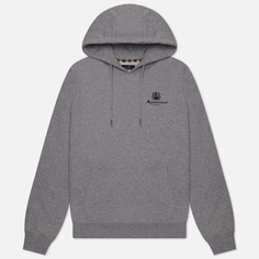 Мужская толстовка Aquascutum Active Small Logo Hoodie Fleece, цвет серый, размер XXL