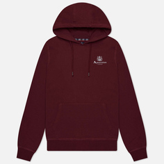 Мужская толстовка Aquascutum Active Small Logo Hoodie Fleece, цвет бордовый, размер XL