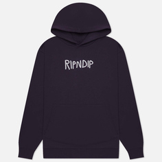 Мужская толстовка RIPNDIP Ripndip Rubber Logo Hoodie, цвет фиолетовый, размер L