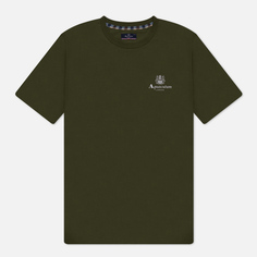 Мужская футболка Aquascutum Active Small Logo, цвет зелёный, размер XL