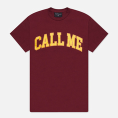 Мужская футболка Call Me 917 Call Me, цвет бордовый, размер XL