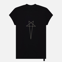 Женская футболка Rick Owens DRKSHDW Luxor Small Level T Pentagram Logo, цвет чёрный, размер S