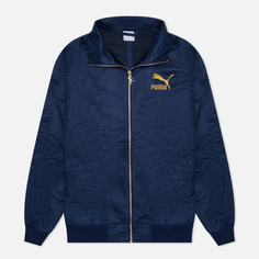 Мужская куртка ветровка Puma T7 Reclaim Suede Track, цвет синий, размер M