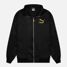 Мужская куртка ветровка Puma T7 Reclaim Suede Track, цвет чёрный, размер S
