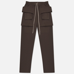 Мужские брюки Rick Owens DRKSHDW Luxor Creatch Cargo Drawstring Compact Heavy, цвет коричневый, размер XL
