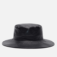 Панама Kangol Faux Leather Reversible, цвет чёрный, размер L