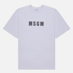 Мужская футболка MSGM Macrologo Print, цвет белый, размер XL