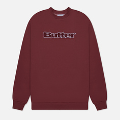 Мужская толстовка Butter Goods Cord Logo Crew Neck, цвет бордовый, размер M