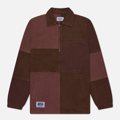 Мужская куртка анорак Butter Goods Washed Canvas Patchwork, цвет бордовый, размер M