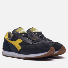Мужские кроссовки Diadora Heritage Equipe Dirty Stone Wash, цвет чёрный, размер 40.5 EU