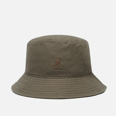 Панама Kangol Washed, цвет оливковый, размер M