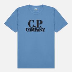 Мужская футболка C.P. Company 30/1 Jersey Logo Print, цвет синий, размер XXL