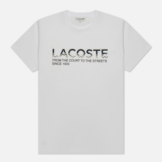 Мужская футболка Lacoste Regular Fit Branded Print, цвет белый, размер XXL