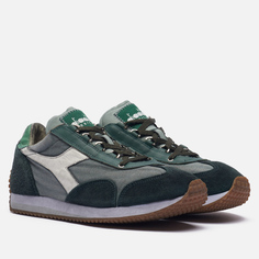 Мужские кроссовки Diadora Heritage Equipe Dirty Stone Wash, цвет зелёный, размер 45 EU