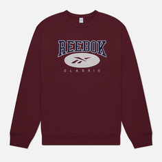 Мужская толстовка Reebok Archive Essentials Crew, цвет бордовый, размер L