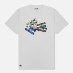 Мужская футболка Lacoste Sport Print, цвет белый, размер XL