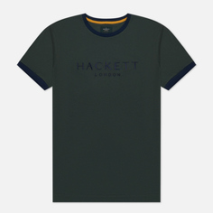 Мужская футболка Hackett Heritage Classic Embroidered, цвет зелёный, размер XXL