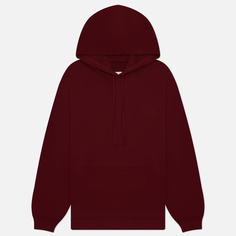 Мужская толстовка Maison Margiela MM6 Logo Print Hoodie, цвет бордовый, размер M