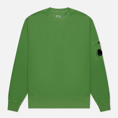 Мужская толстовка C.P. Company Brushed & Emerized Diagonal Fleece Lens Resist Dyed, цвет зелёный, размер XL