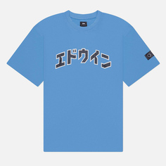 Мужская футболка Edwin Katakana Retro, цвет голубой, размер L