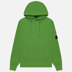 Мужская толстовка C.P. Company Brushed & Emerized Diagonal Fleece Lens Hoodie Resist Dyed, цвет зелёный, размер M