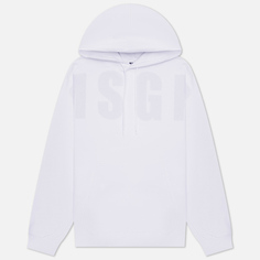 Мужская толстовка MSGM Macrologo Tonal Print Hoodie, цвет белый, размер M