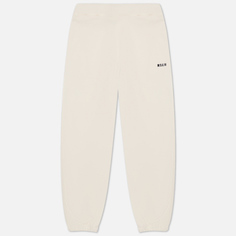 Мужские брюки MSGM Micrologo Basic Unbrushed, цвет бежевый, размер S