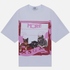 Женская футболка MSGM x Lorenza Longhi Cats, цвет белый, размер L
