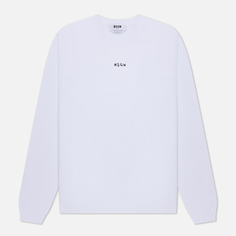 Мужская толстовка MSGM Brush Stroke Micrologo, цвет белый, размер L