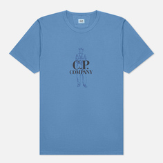 Мужская футболка C.P. Company 30/1 Jersey British Sailor, цвет синий, размер XXL