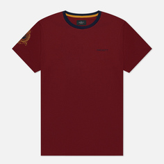 Мужская футболка Hackett Heritage Large Logo, цвет бордовый, размер XXL