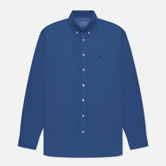 Мужская рубашка Hackett Garment Dyed Oxford Slim Fit Logo, цвет синий, размер S
