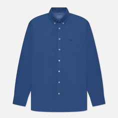 Мужская рубашка Hackett Garment Dyed Oxford Slim Fit Logo, цвет синий, размер S