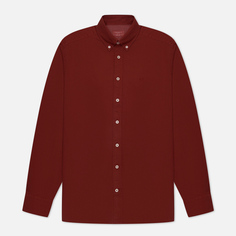 Мужская рубашка Hackett Garment Dyed Oxford Slim Fit Logo, цвет красный, размер XXL