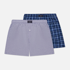 Комплект мужских трусов Hackett Ben Check Boxer 2-Pack, цвет синий, размер M