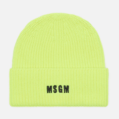 Шапка MSGM Micrologo, цвет жёлтый