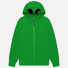Мужская толстовка C.P. Company Diagonal Raised Fleece Zipped Goggle Hoodie, цвет зелёный, размер M