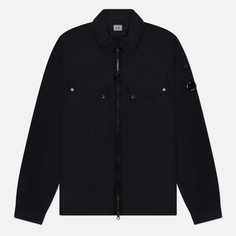 Мужская куртка ветровка C.P. Company Flatt Nylon Zipped, цвет чёрный, размер S
