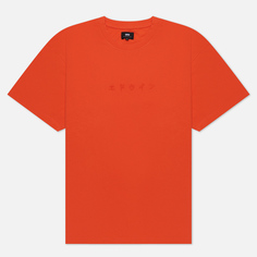 Мужская футболка Edwin Katakana Embroidery, цвет оранжевый, размер S