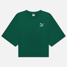 Женская футболка Puma Classics Oversized, цвет зелёный, размер S