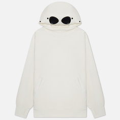 Мужская толстовка C.P. Company Diagonal Raised Fleece Goggle Ribbed, цвет белый, размер XXXL