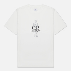 Мужская футболка C.P. Company 30/1 Jersey British Sailor, цвет белый, размер L