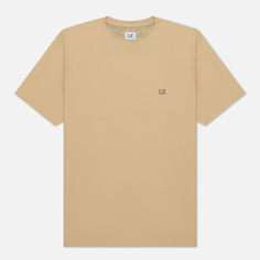 Мужская футболка C.P. Company 30/1 Jersey Goggle Print Logo, цвет бежевый, размер XXXL
