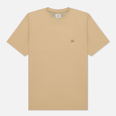 Мужская футболка C.P. Company 30/1 Jersey Goggle Print Logo, цвет бежевый, размер XXXL